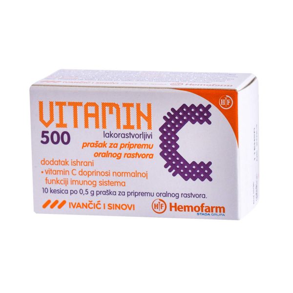 Vitamin C 10 kesica po 500mg Hemofarm