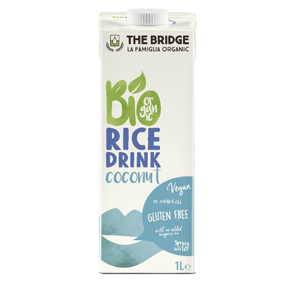 Organsko pirinčano mleko bez glutena sa kokosom 1l The Bridge
