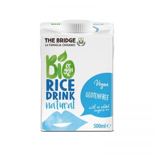 Organsko pirinčano mleko bez glutena natural 500 ml The Bridge
