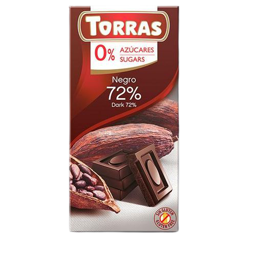 Torras crna čokolada 72% maltitol bez dodatog šećera