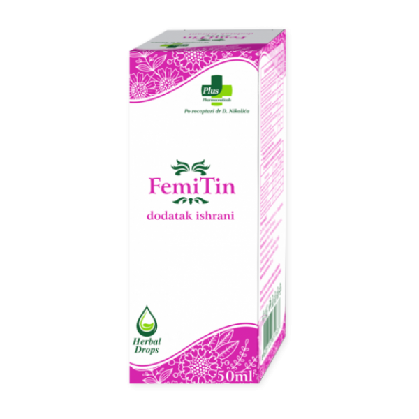 FemiTin kapi - dodatak ishrani na bazi lekovitog bilja predmenstrualni sindrom poremećaj menstrualnog ciklusa tegobe u menopauzi