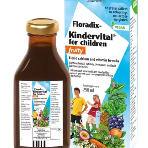 Floradix Kindervital je ukusan dodatak ishrani za decu koji obezbeđuje vitalni kalcijum i vitamin D