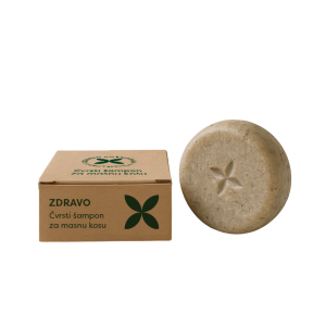 Zdravo čvrsti čvrsti šampon za masnu kosu prirodni eko ekološki bez sulfata