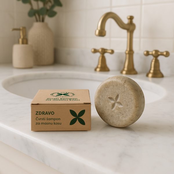 Zdravo čvrsti šampon za masnu kosu 60g - Slika 2