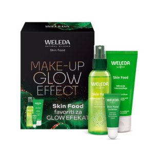 Weleda Skin Food Glow set 1x Skin Food Univerzalna krema  + 1x Skin Food Dvofazno suvo ulje u spreju + 1x Skin Food Hranljivi balzam