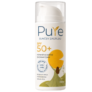 Pure sunčev zagrljaj spf 50+ 120ml prirodna krema za zaštitu od sunca