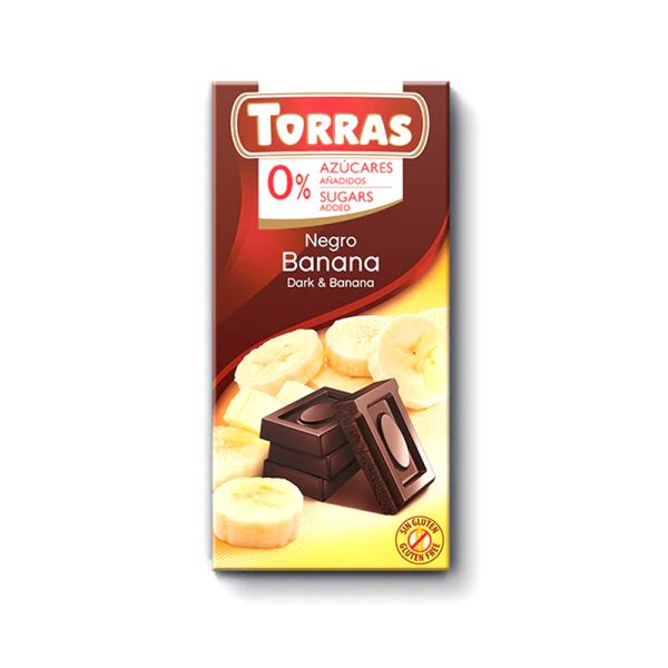 Torras crna čokolada zaslađena maltitolom sa bananom tamna bez šećera zaslađivač