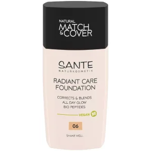 Sante Radiant Care tečni puder 06 Warm Beige prirodni vegan bež bez birisa bez parfema