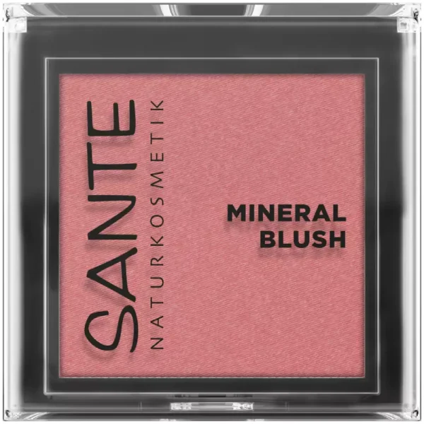 Sante mineralno rumenilo 01 Rose prirodno vegan podloga puder jagodice