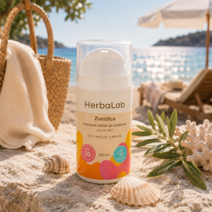 Zvezdica prirodna krema za sunčanje SPF 30 Herba Lab zaštita od UVA i UVB zračenja 100ml