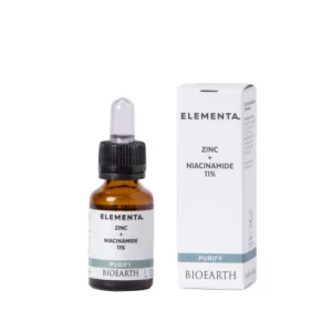 BIOEARTH Cink + niacinamid 11% pročišćavajući serum za lice 15 ml - ELEMENTA linija prirodni organski