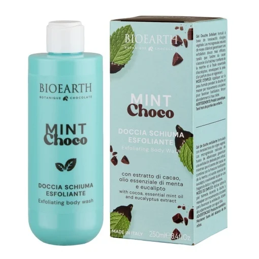 BIOEARTH Gel za tuširanje sa prirodnim skrabom - mint/čoko 250ml piling